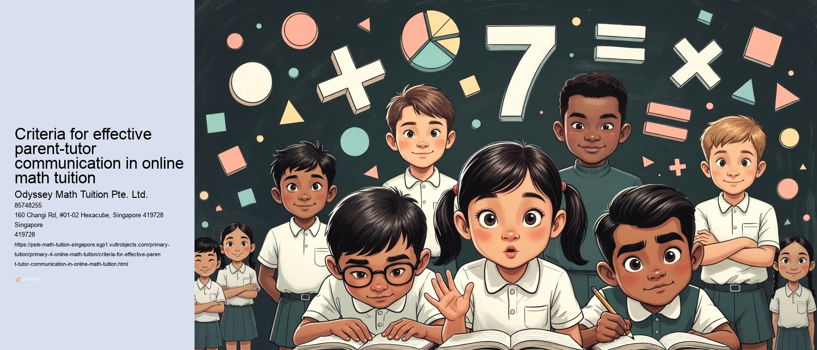 Criteria for effective parent-tutor communication in online math tuition