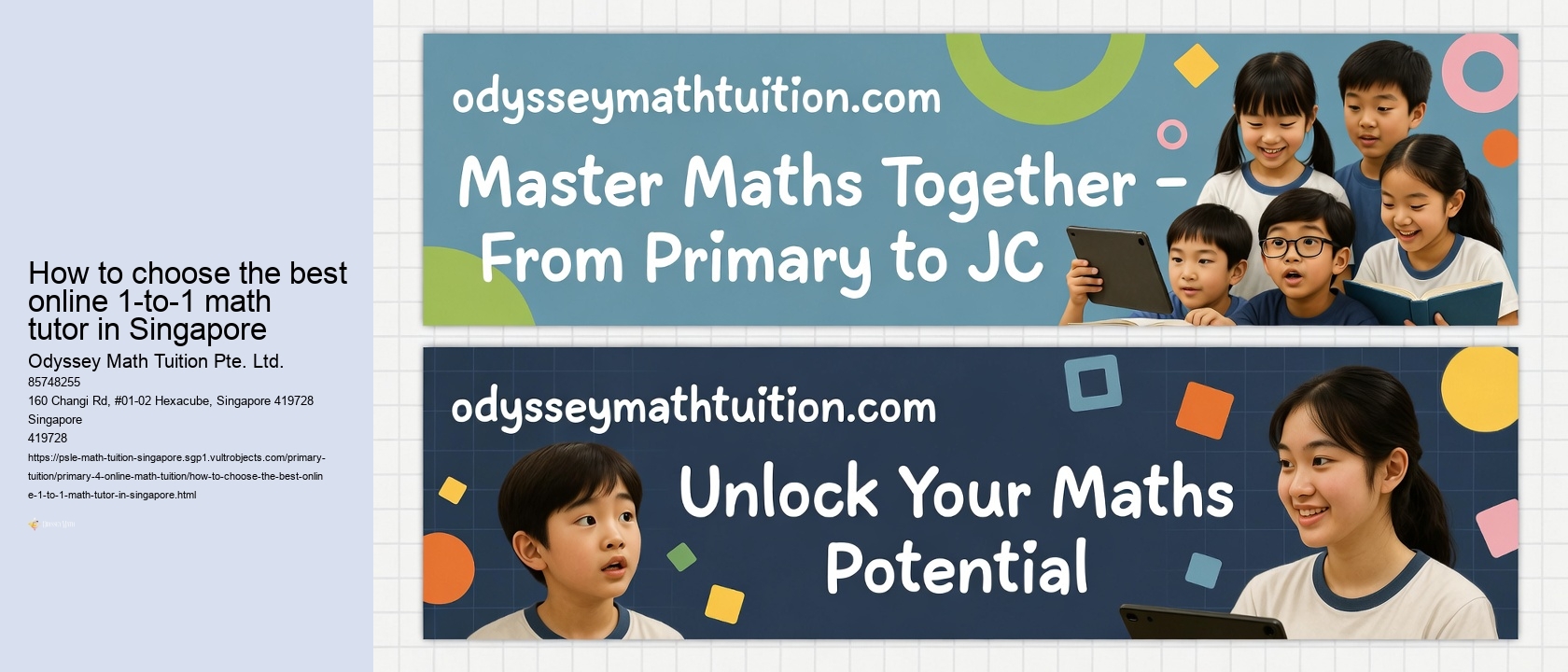 How to choose the best MOE syllabus aligned online math tuition