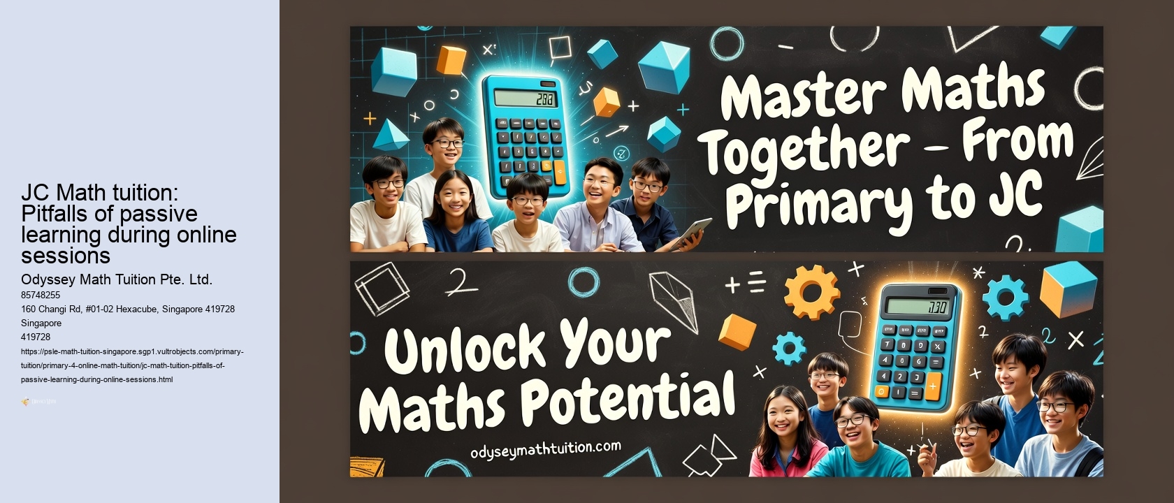 JC Math tuition: Pitfalls of passive learning during online sessions